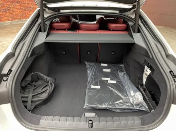 trunk of white BMW i4 eDrive35 for sale near Pennsylvania