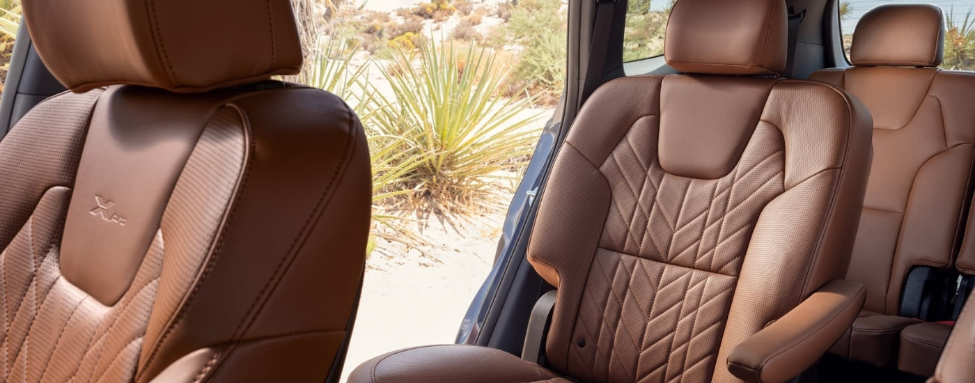The brown interior in a 2025 Kia Telluride