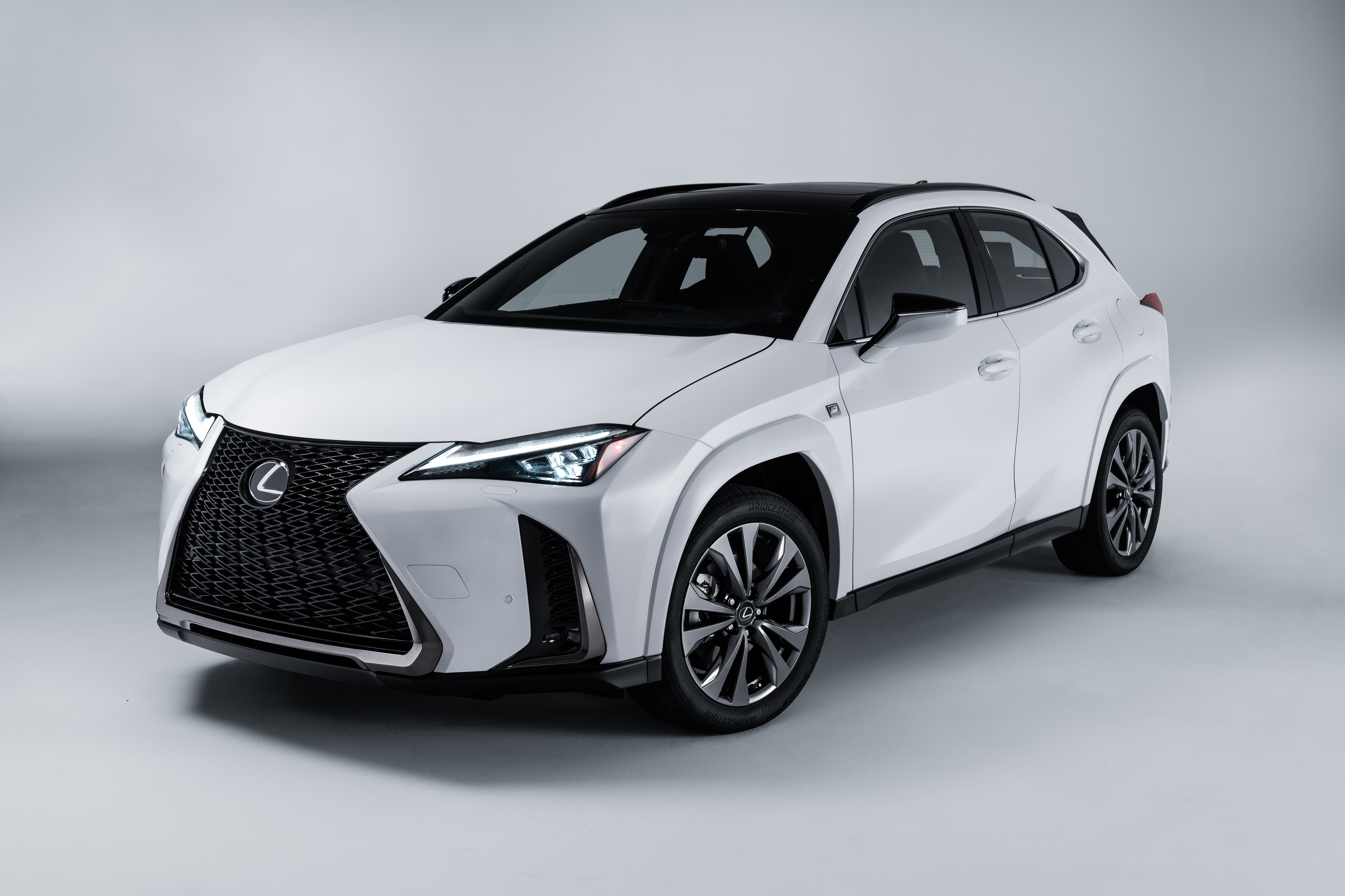 Exterior of the Lexus UX Hybrid shown in Iridium.
