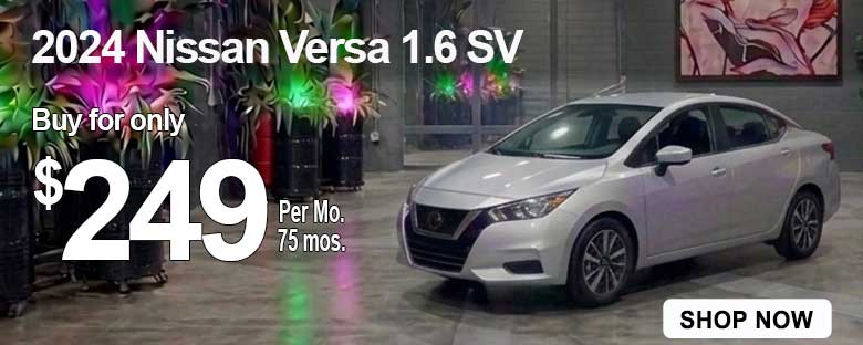 2024 Nissan Versa 1.6 SV parked in the Masano Auto Park for sale near me in Berks County, PA