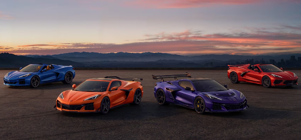 2025 Chevrolet Corvette Lineup Exterior Front Profiles