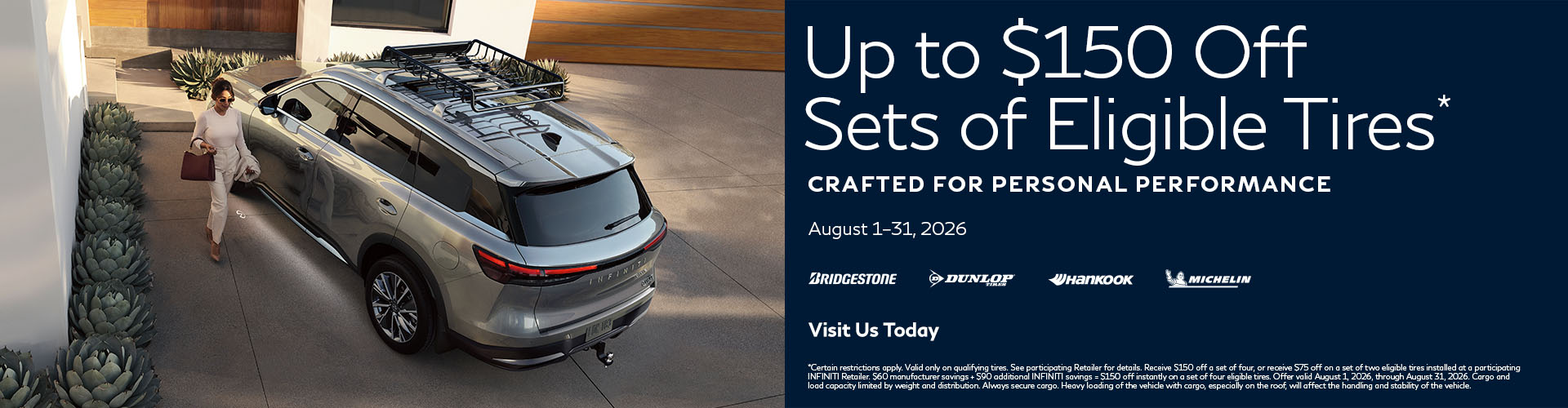 Up to $150 OFF Sets of Eligible Tires