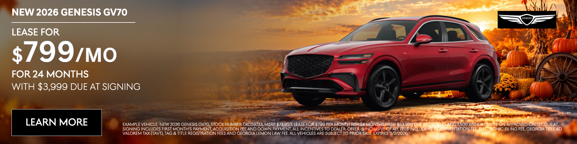 New 2026 Genesis GV70