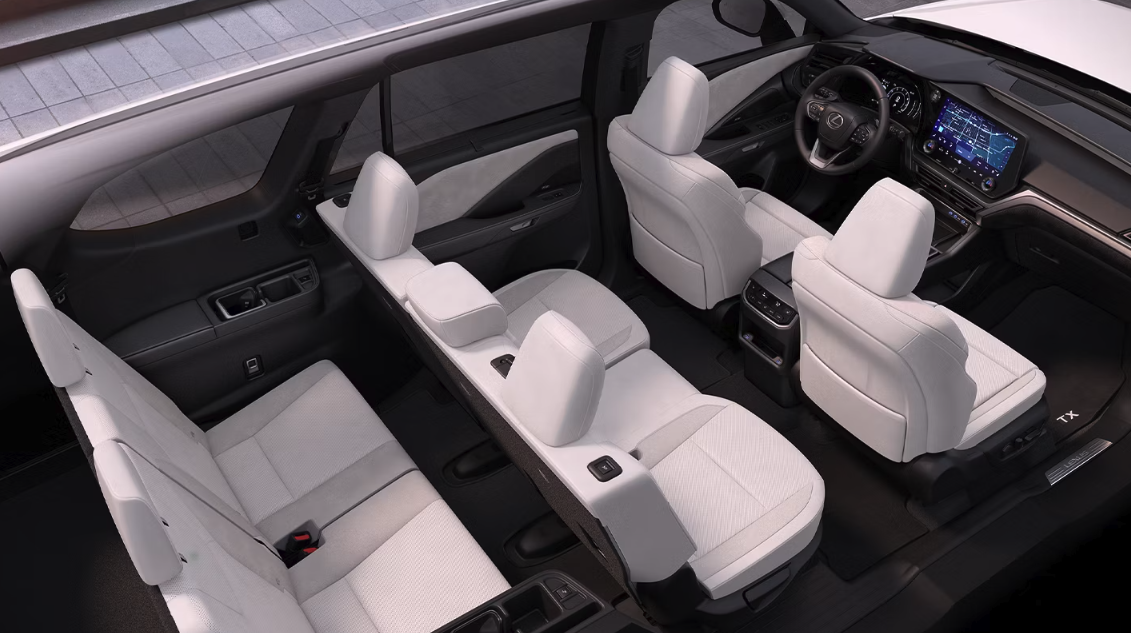 Interior of the 2026 Lexus TX for sale near Bluffton, SC at Hilton Head Lexus