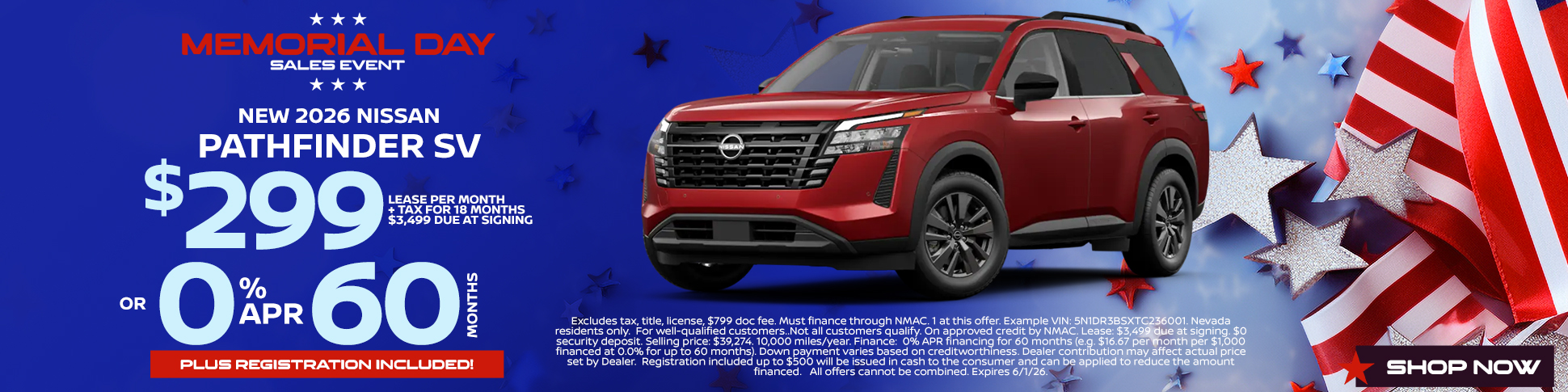 New 2026 Pathfinder SV