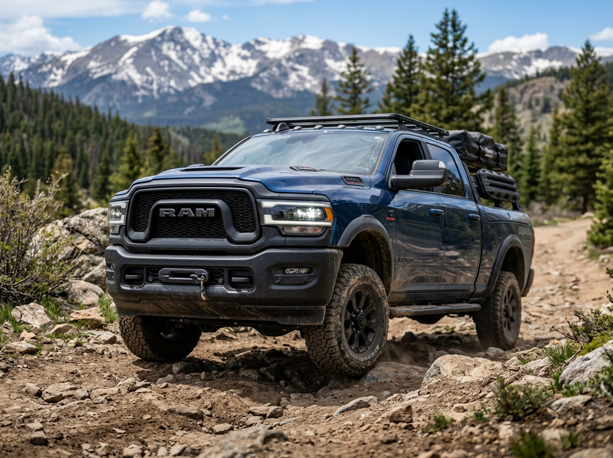 Ram 2500 Power Wagon Lunar Edition parked off-road