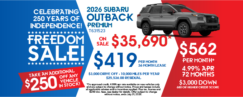 2026 Subaru Outback on sale