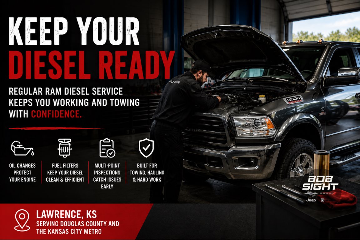 Ram diesel service in Lawrence KS and why regular maintenance matters for Kansas truck owners