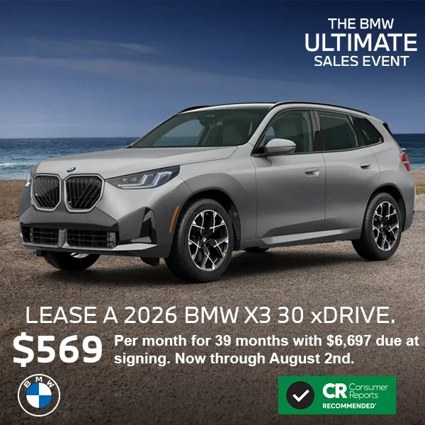 Lease a 2026 BMW X3 xDrive30