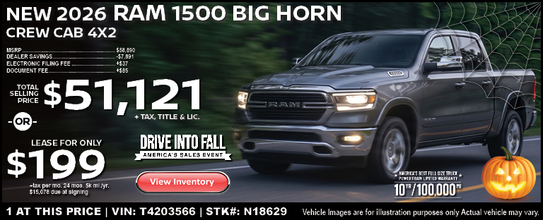 NEW 2026 RAM 1500 BIG HORN CREW CAB 4X2