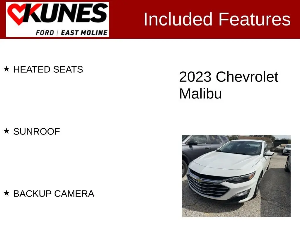 Used 2023 Chevrolet Malibu 1LT with VIN 1G1ZD5STXPF136975 for sale in East Moline, IL