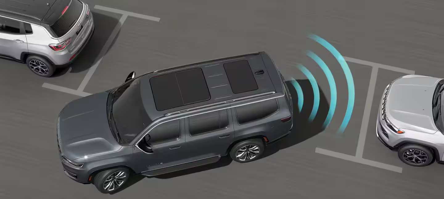The safety features in the jeep wagoneer.