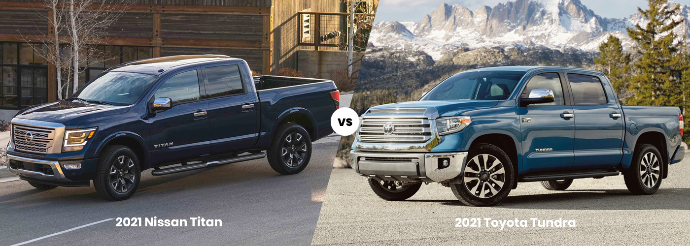 Hero image showcasing the Nissan Titan and Toyota Tundra