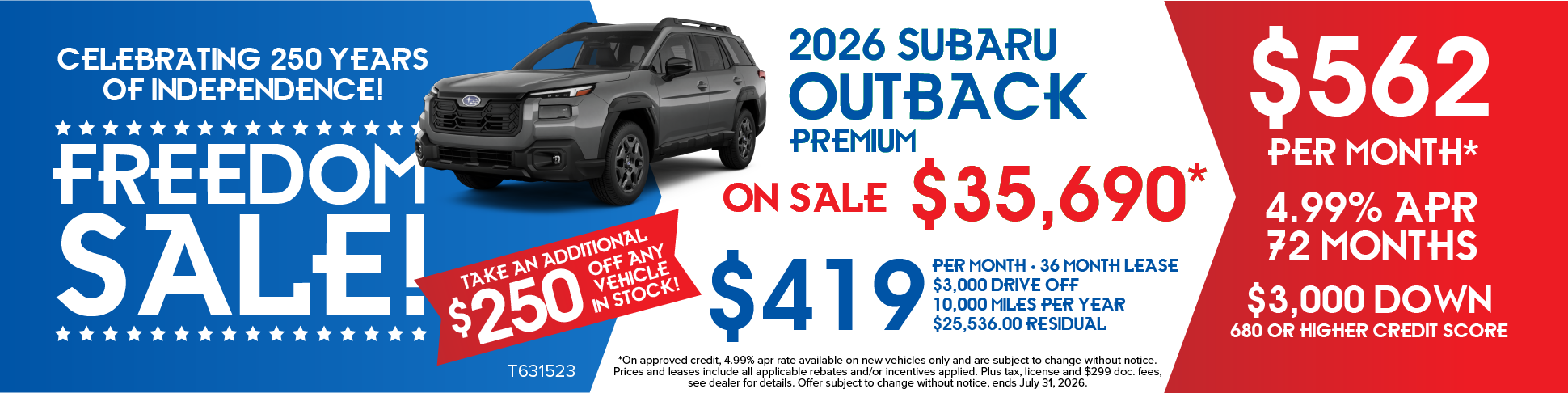 2026 Subaru Outback on sale
