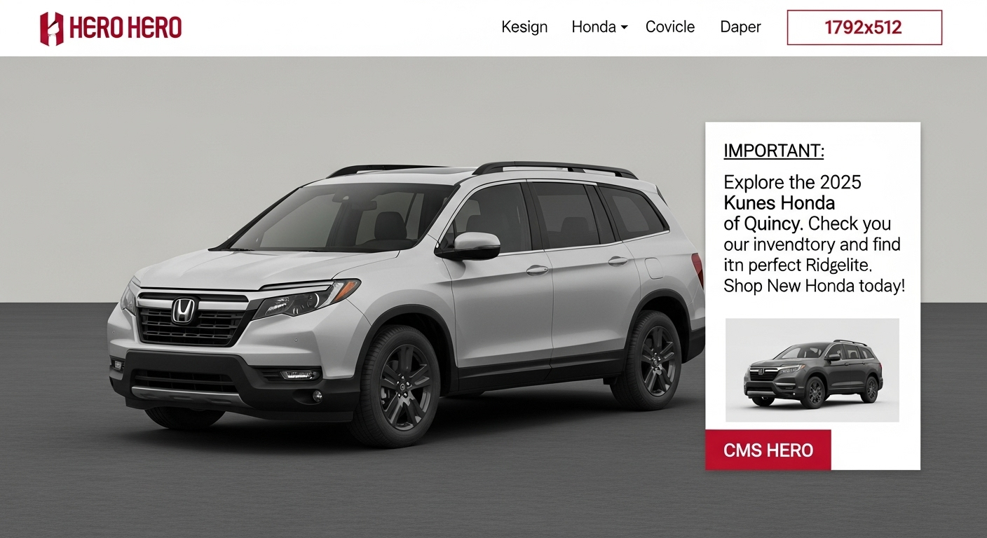 Explore the 2025 Honda Ridgeline at Kunes Honda of Quincy. Check out our inventory and find the perfect Ridgeline for you. Shop New Hondas today!
