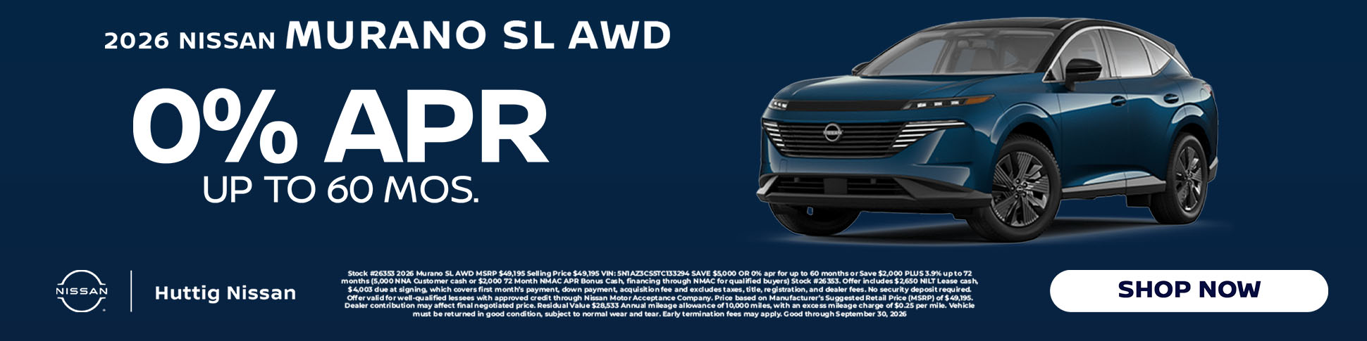2026 Nissan Murano Specials