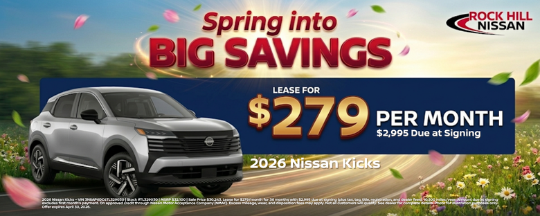 Rock Hill Nissan April Incentive