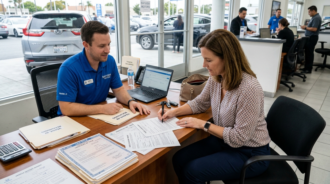 Documents to trade in car to dealership