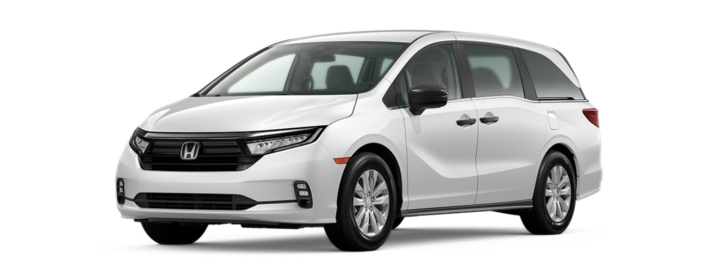 White 2021 Honda Odyssey LX angled left