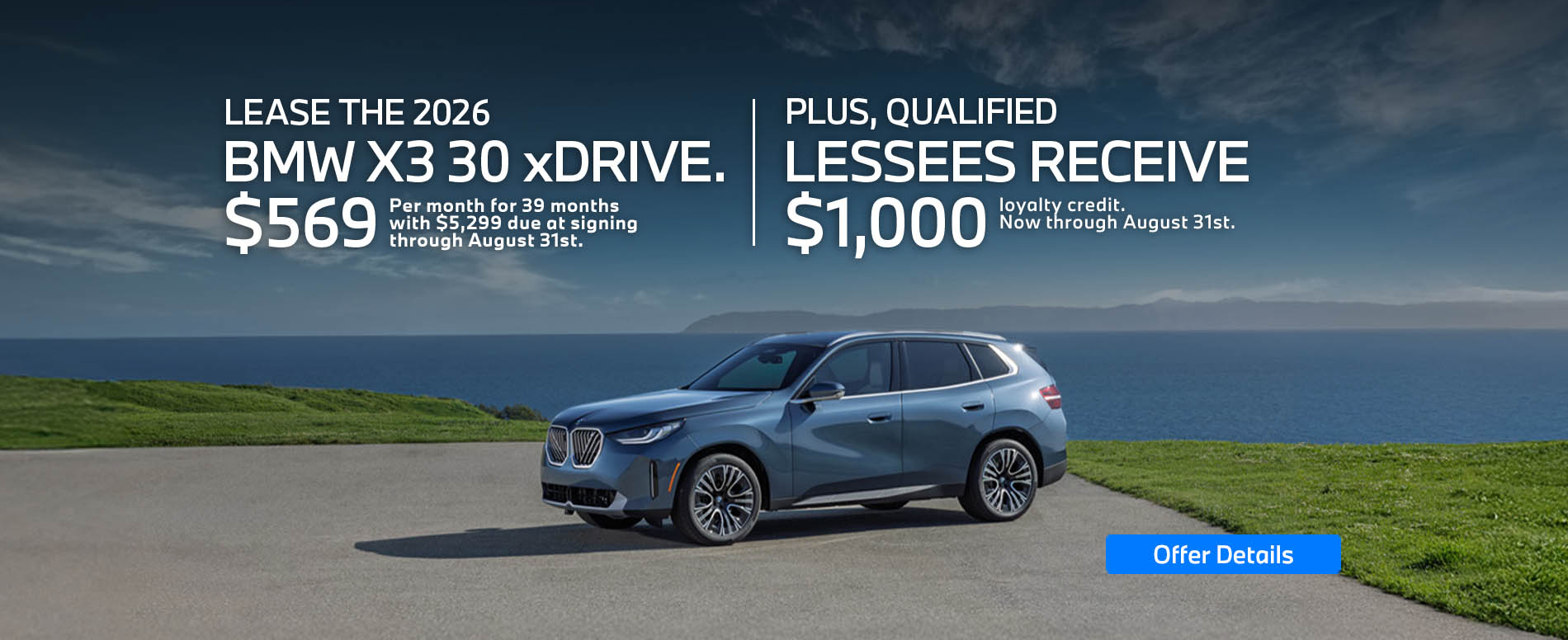 $569 per month for 39 months plus tax lease