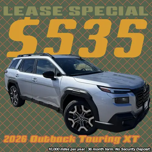 Lease this 2026 Subaru Outback Touring XT at Twin Falls Subaru this September.