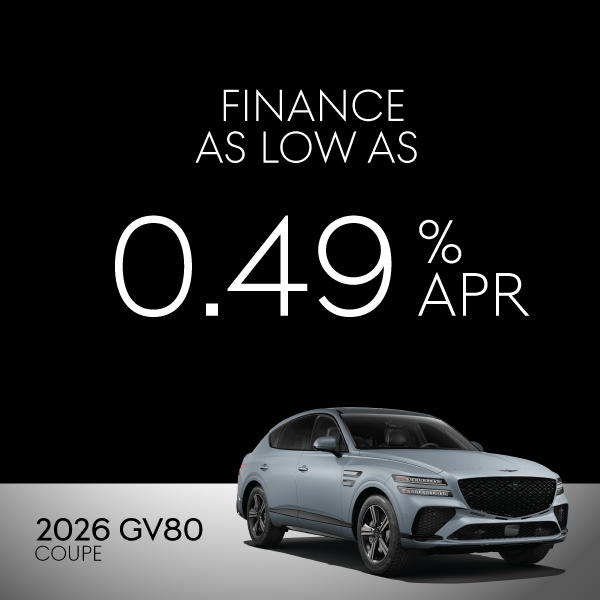 2026 GV80 Coupe: Finance as low as 0.49%