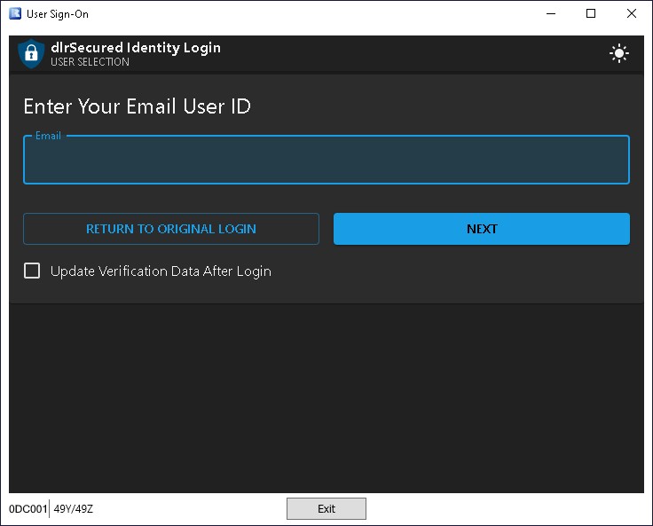 User Sign-On