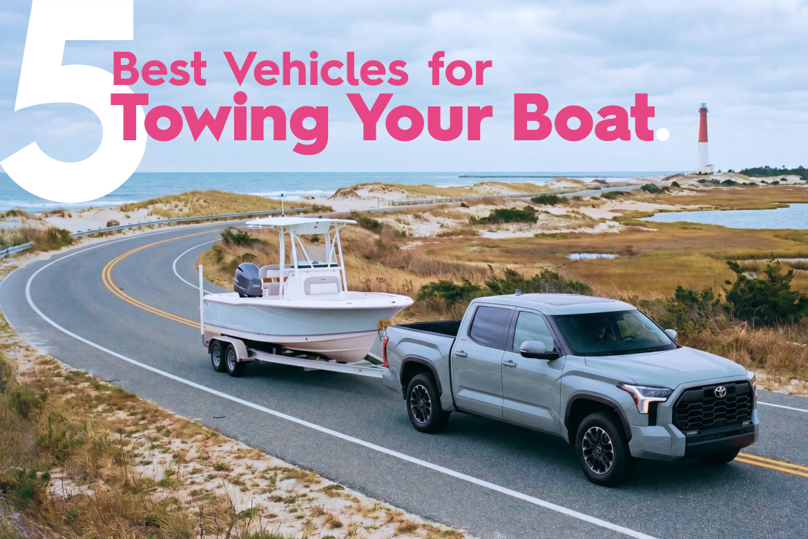 Vehicles for towing a boat