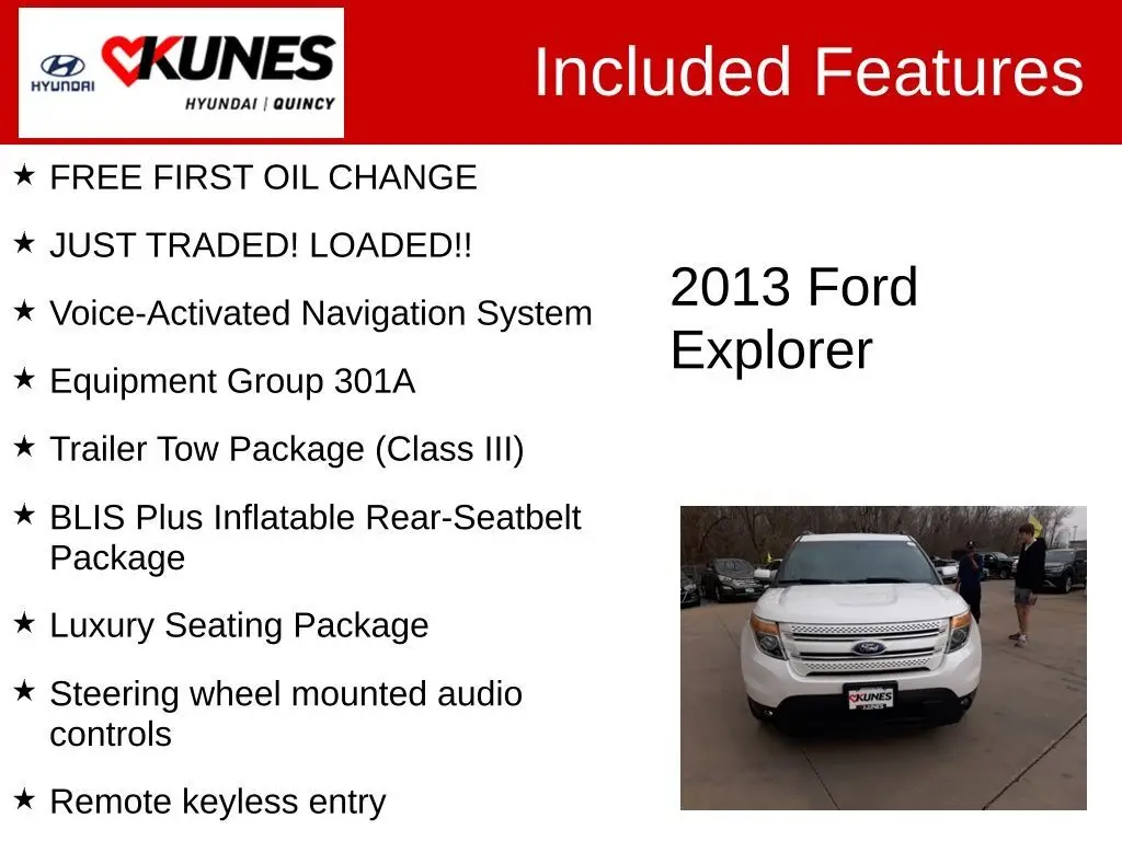 Used 2013 Ford Explorer Limited with VIN 1FM5K8F88DGC70078 for sale in Quincy, IL