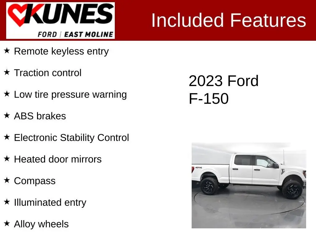 Used 2023 Ford F-150 XLT with VIN 1FTFW1E5XPFB00164 for sale in East Moline, IL