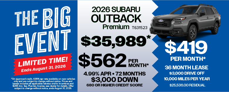 2026 Subaru Outback on sale