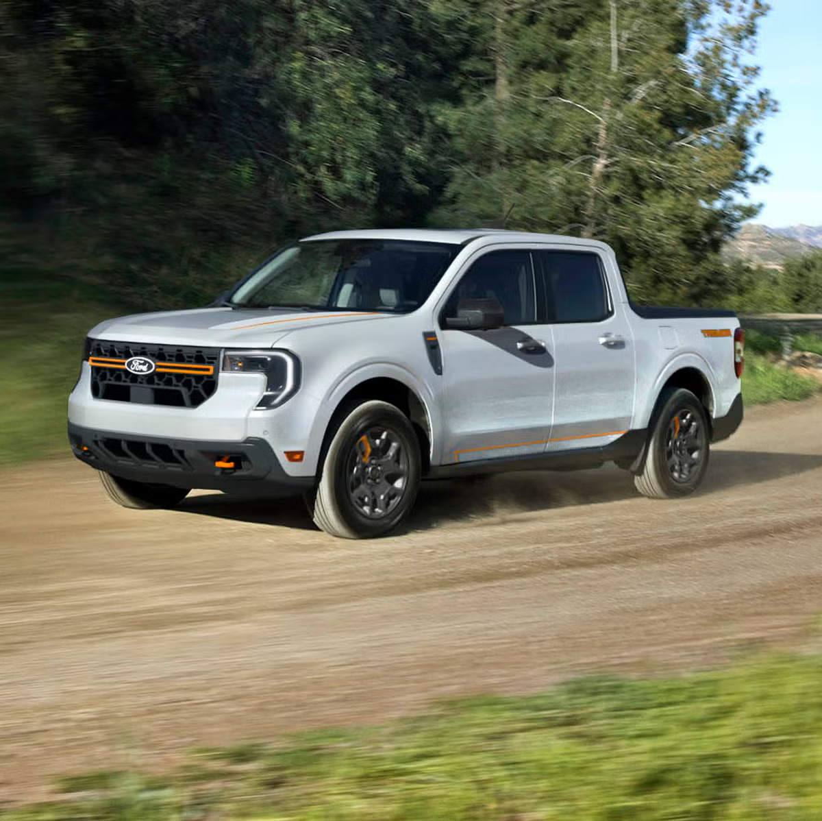 Pictured: Ford logo on a vehicle