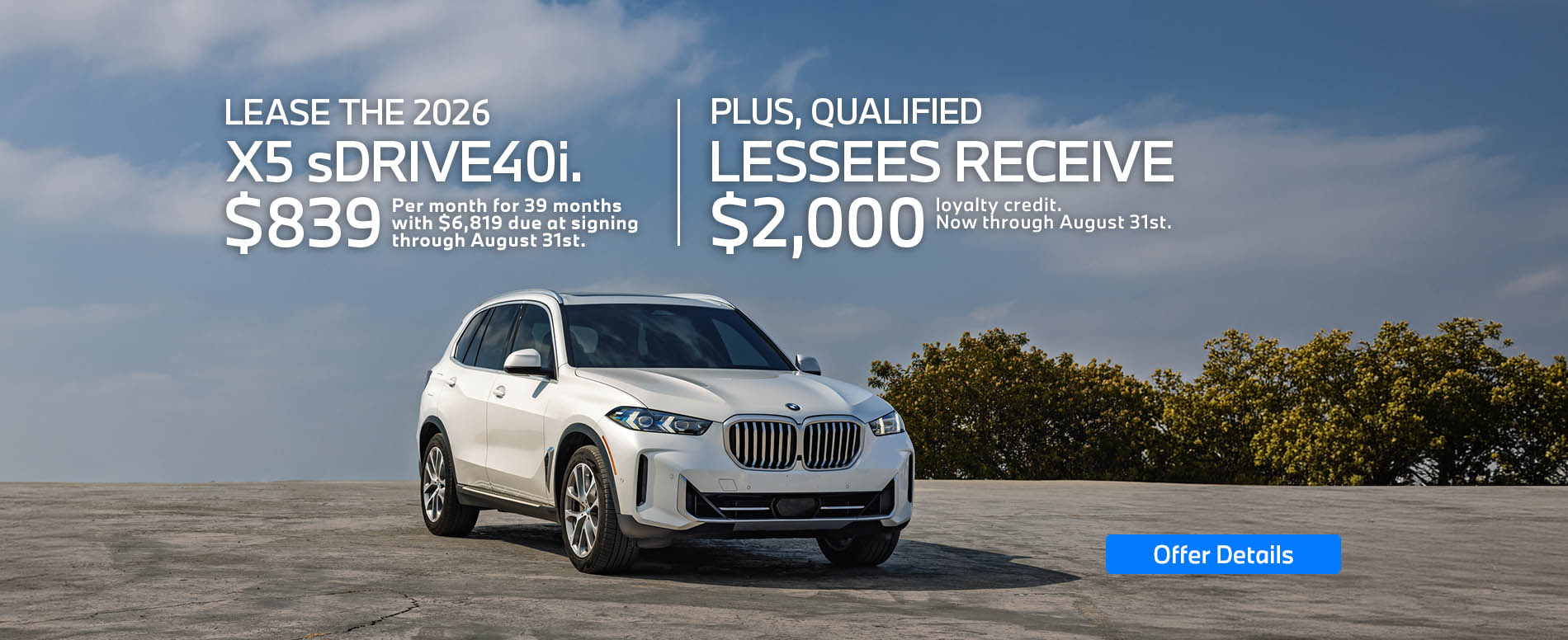 $839 per month for 39 months plus tax lease