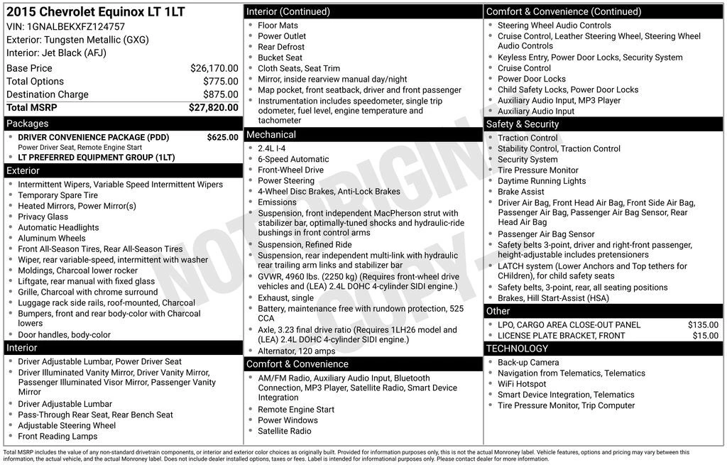 2015 Chevrolet Equinox 1LT