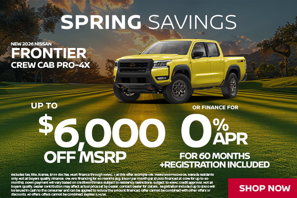 Up to $6000 off MSRP or Finance for 0% APR for 60 Months + Registration Included