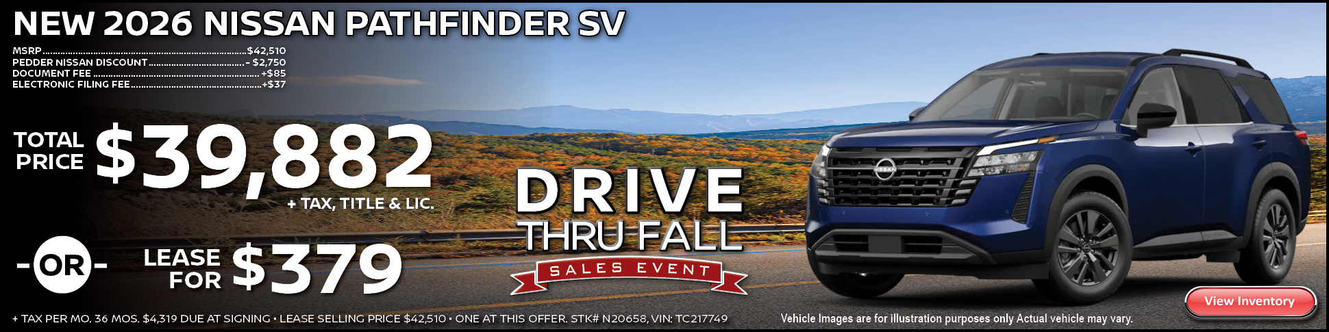 2026 Nissan Pathfinder SV