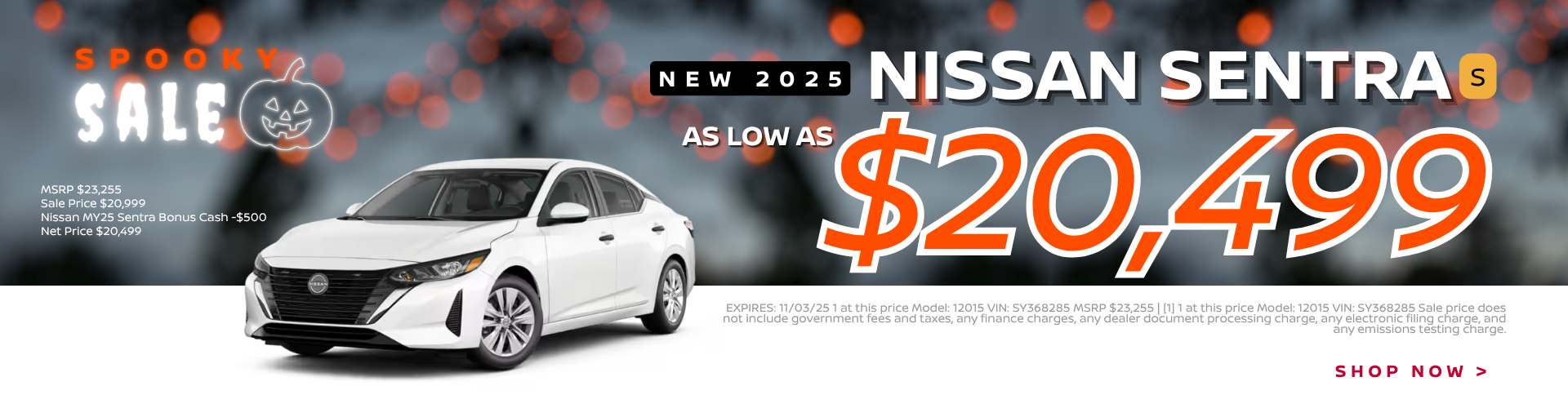 Nissan Sentra only 20,499 after rebates at Nissan Elk Grove 
