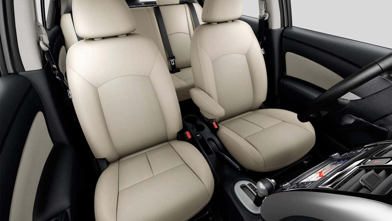 2017 Nissan Versa beige front seats and center console