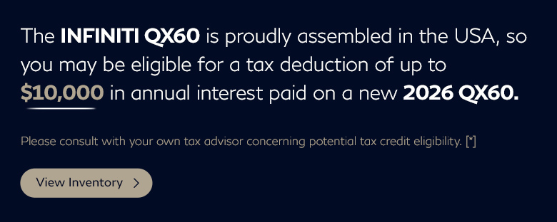 SD 2026 QX60 Tax Credit