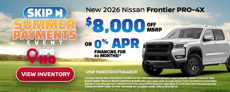 New 2026 Nissan Frontier