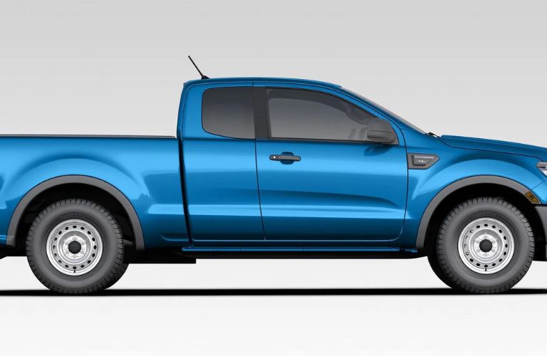 Blue 2023 Ford Ranger SuperCab Side Exterior