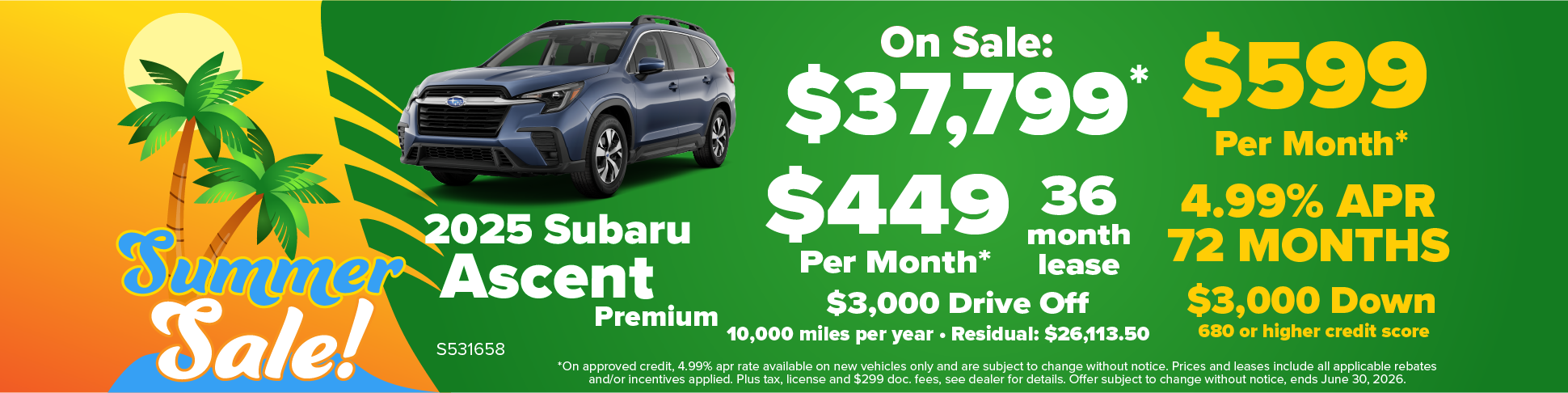 2025 Subaru Ascent on sale