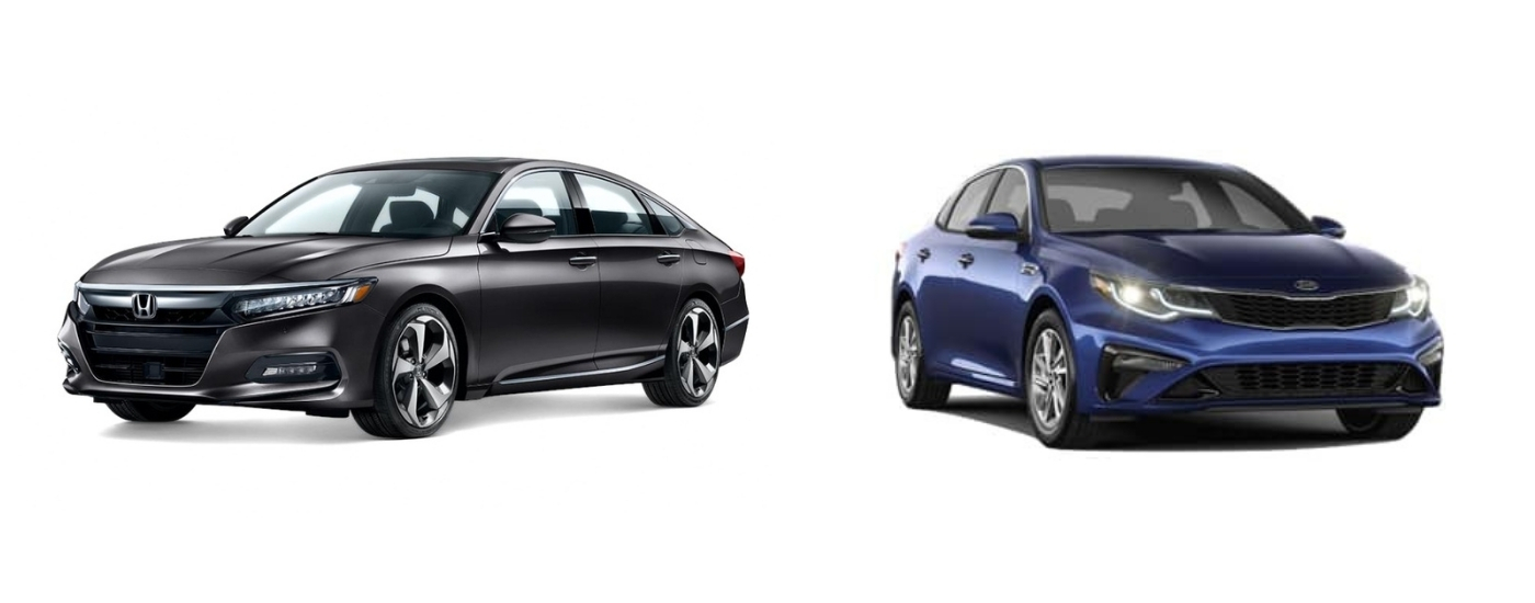 Grey 2020 Honda Accord Touring vs blue 2020 Kia Optima