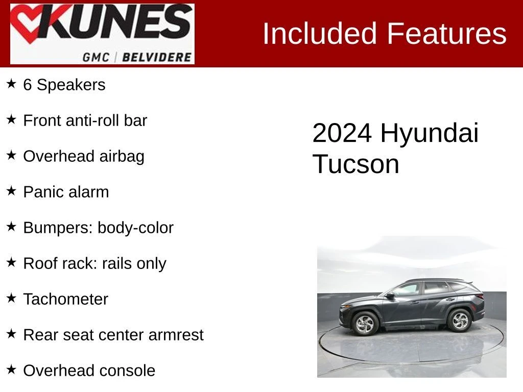 Used 2024 Hyundai Tucson SEL with VIN 5NMJB3DE8RH344890 for sale in Belvidere, IL