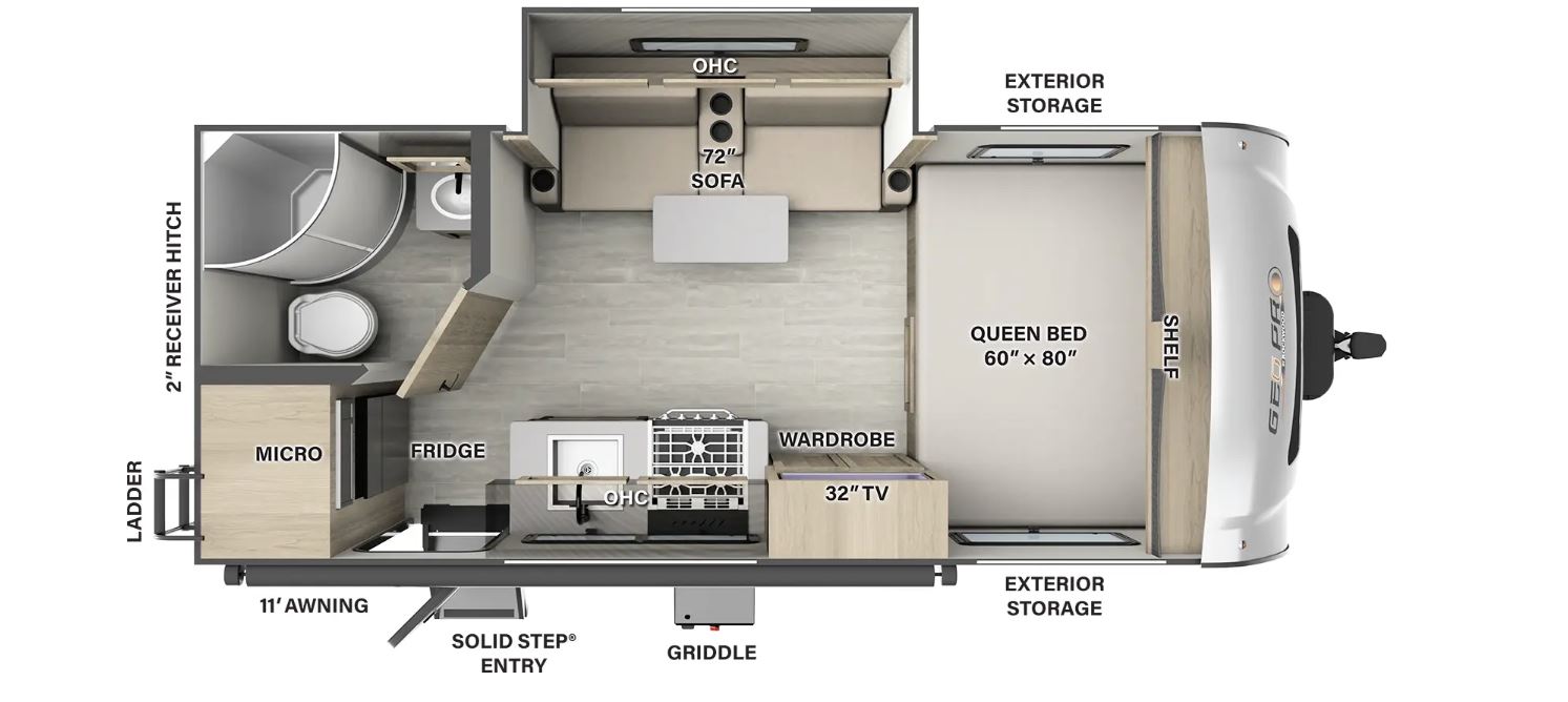 Forest River's Rockwood G19FBS interior