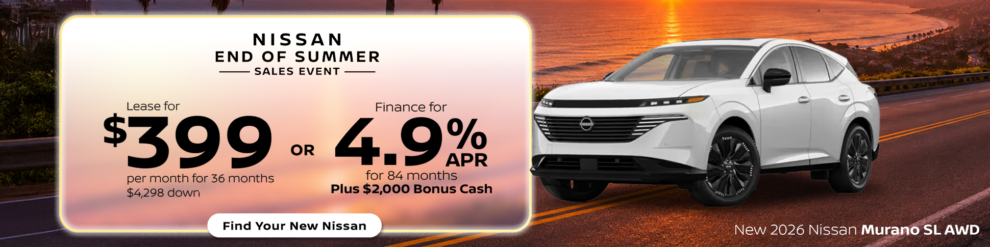 New 2026 Nissan Murano SL AWD