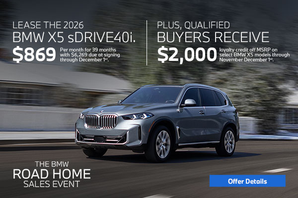 LEASE THE 2026 BMW X5 sDRIVE40i
