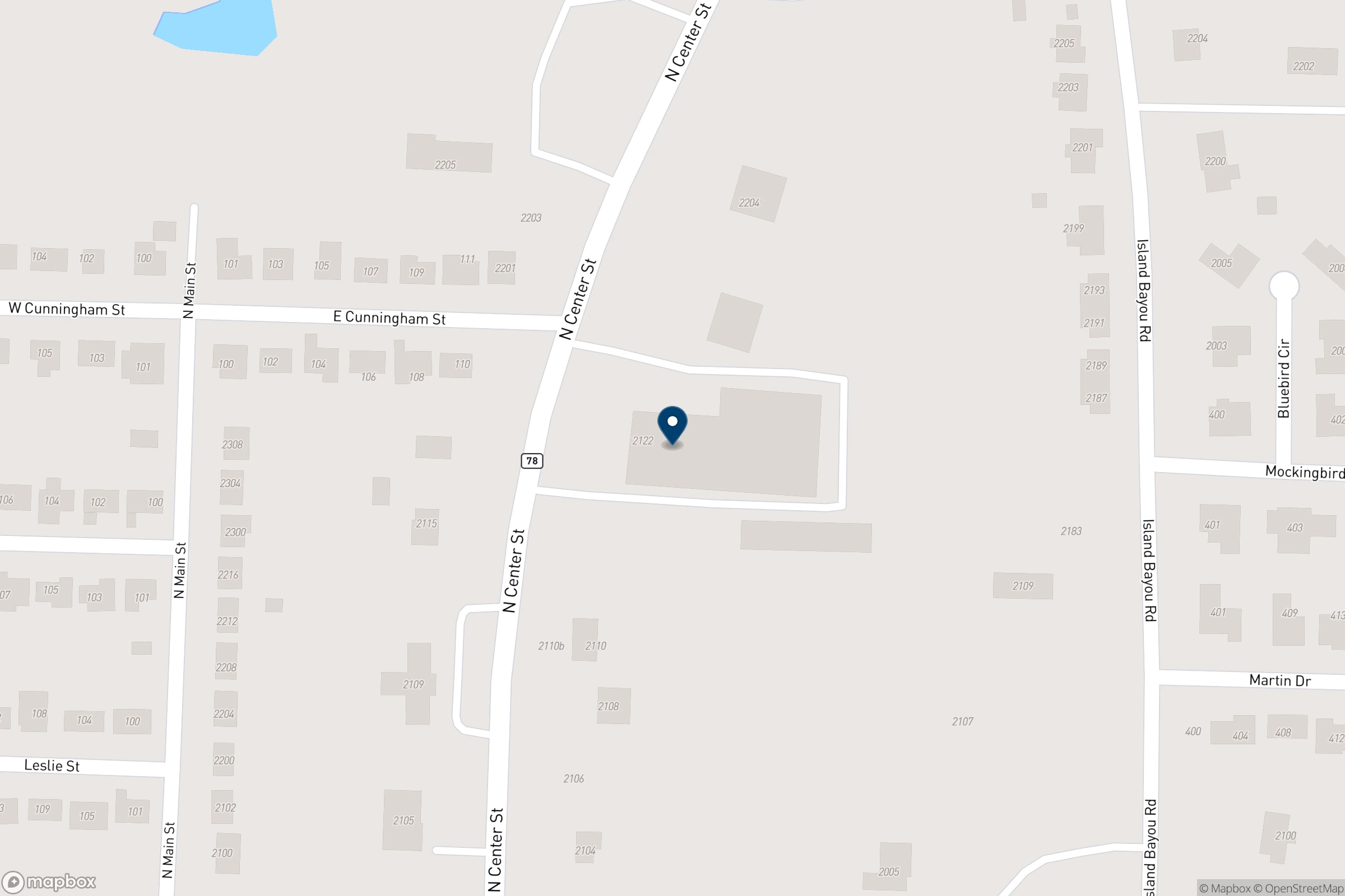 Location map for Bonham Chrysler on North Center Street in Bonham, Texas