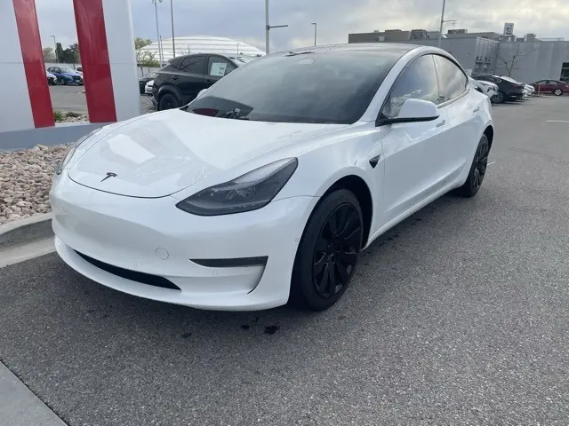 Used 2021 Tesla Model 3 Base with VIN 5YJ3E1EAXMF006451 for sale in North Salt Lake, UT