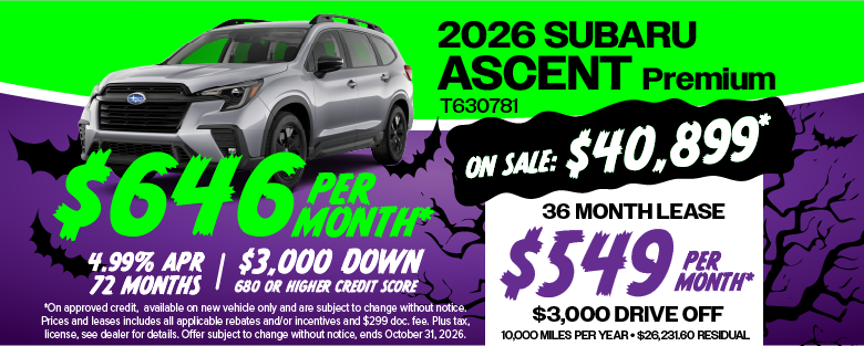 2025 Subaru Ascent on sale